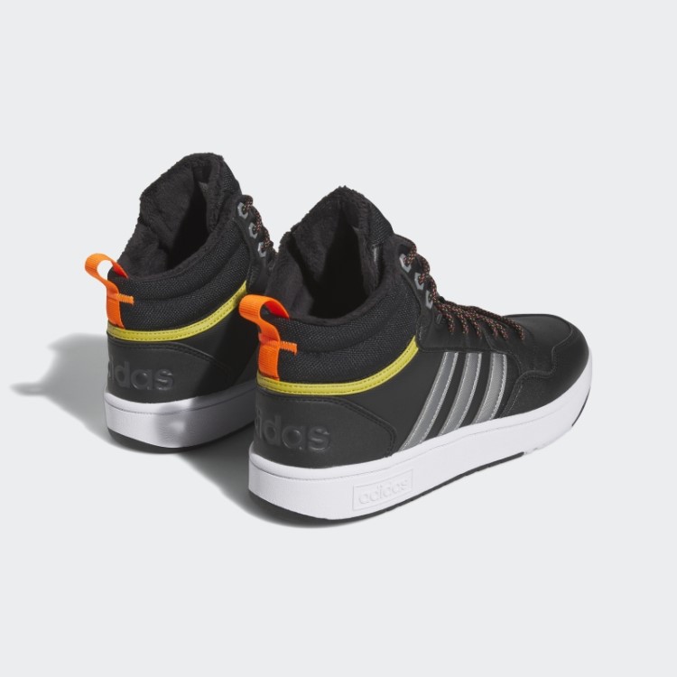 Adidas Black Hoops 3.0 Mid Lifestyle Basquete Clássico Forro De Pele Sapatos De Inverno