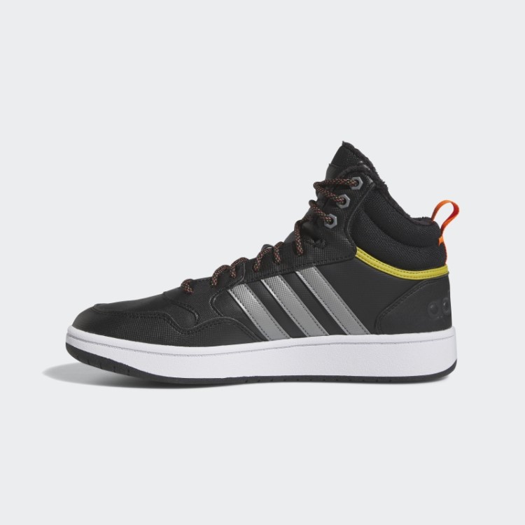Adidas Black Hoops 3.0 Mid Lifestyle Basquete Clássico Forro De Pele Sapatos De Inverno