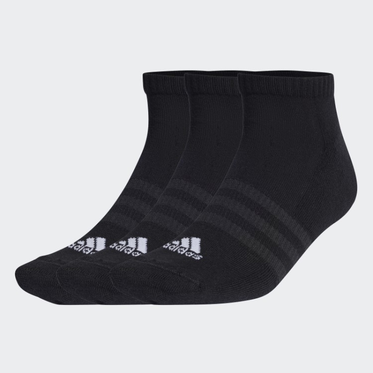 Meias Adidas Amortecidas Cano Baixo 3 Pares Branco
