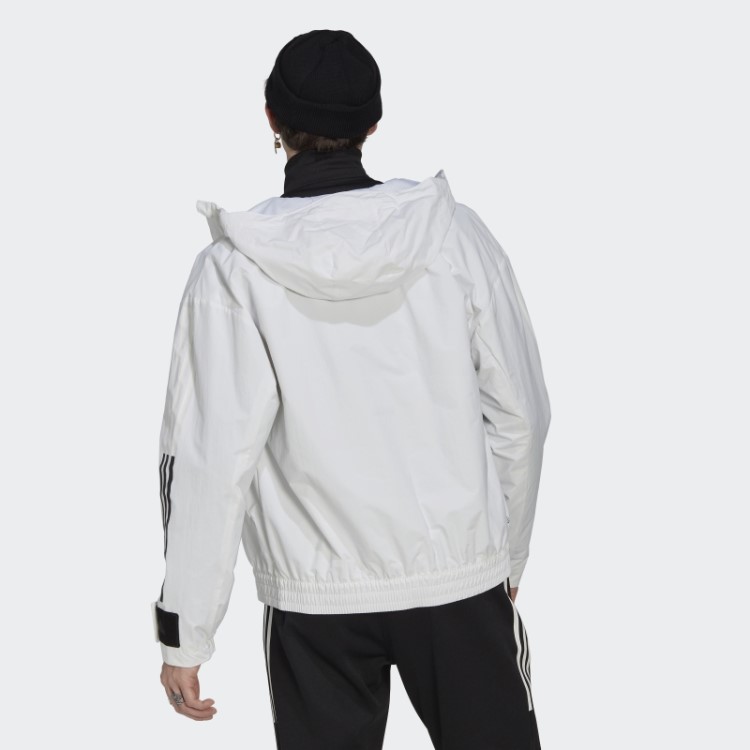 Jaqueta Storm Branco Com As Três Listras Adidas