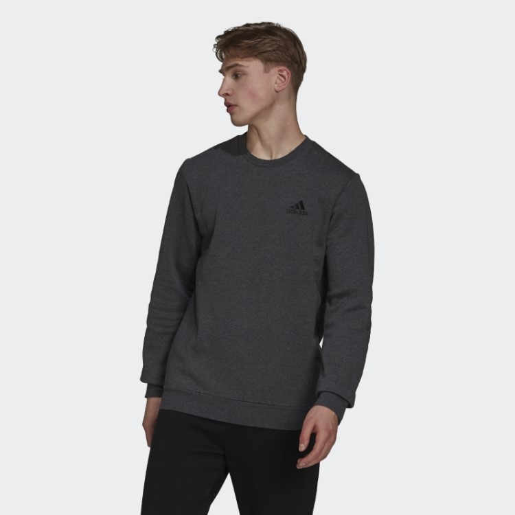Moletom De Lã Essencial Adidas Urze Cinza Escuro