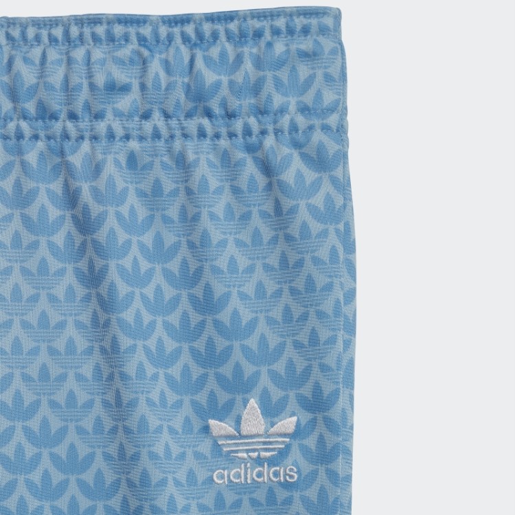 Adidas Macacão Com Estampa De Monograma Azul Claro