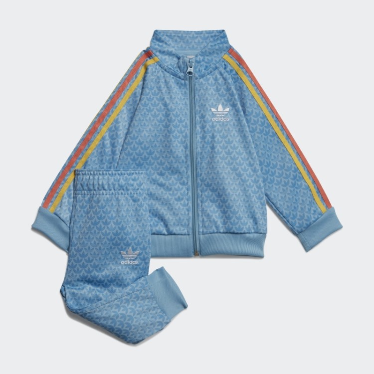 Adidas Agasalho Com Estampa De Monograma Azul