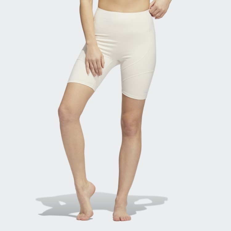 Meia-calça Branca Adidas Yoga 4 Elements Studio Com Bolso