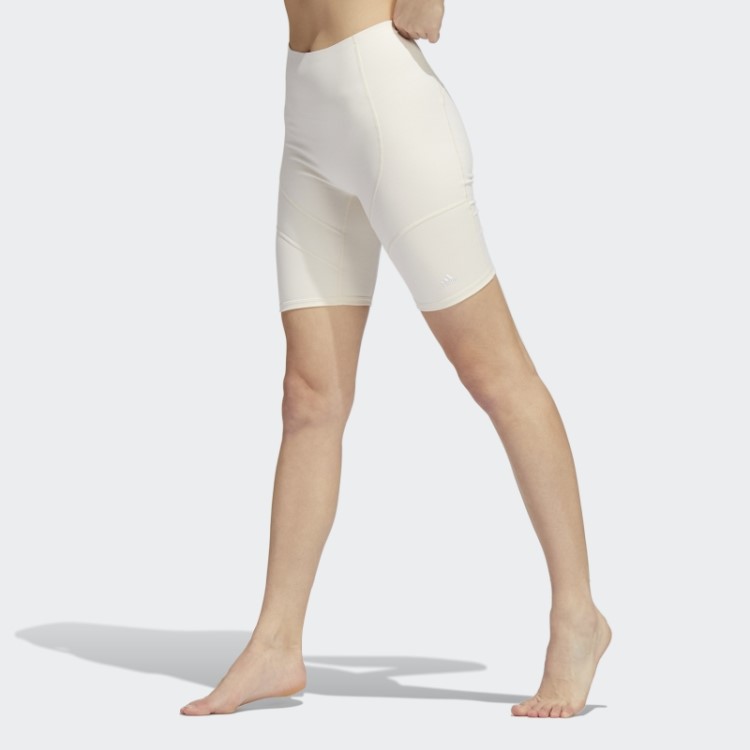 Meia-calça Branca Adidas Yoga 4 Elements Studio Com Bolso Quente