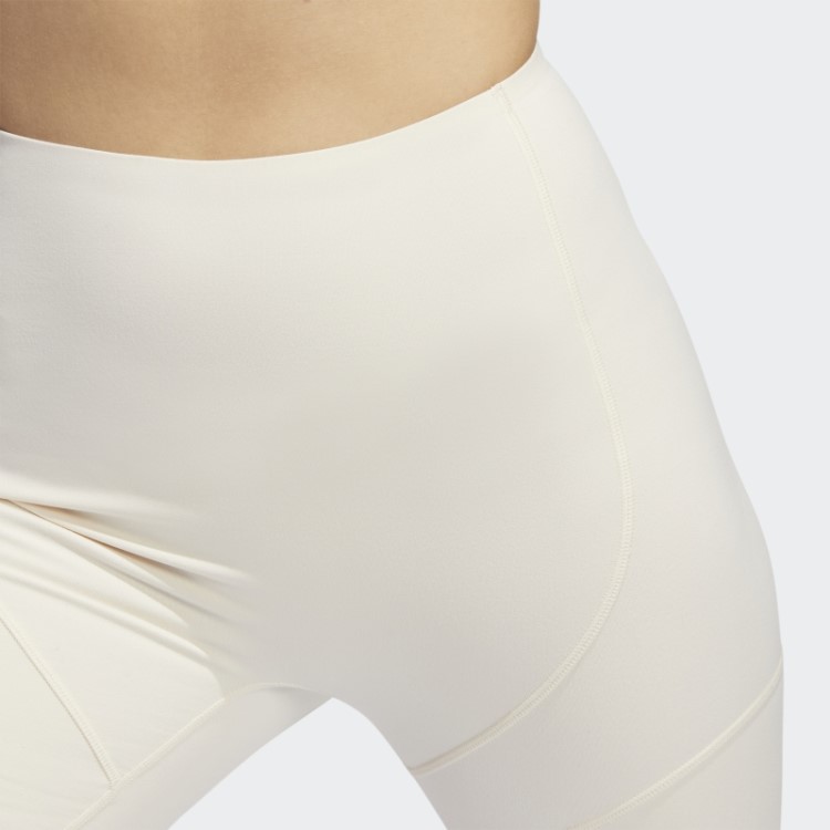 Meia-calça Branca Adidas Yoga 4 Elements Studio Com Bolso Quente