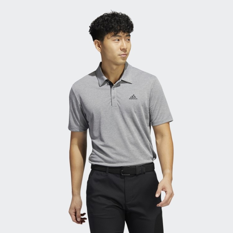 Camisa Polo Adidas Drive Heather Cinza Mel
