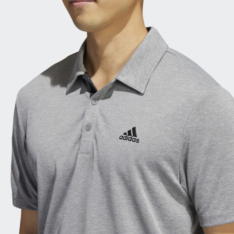 Camisa Polo Adidas Drive Heather Cinza Mel