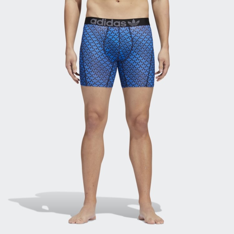 Cueca Boxer Adidas Trefoil 2 Pares Pássaro Azul