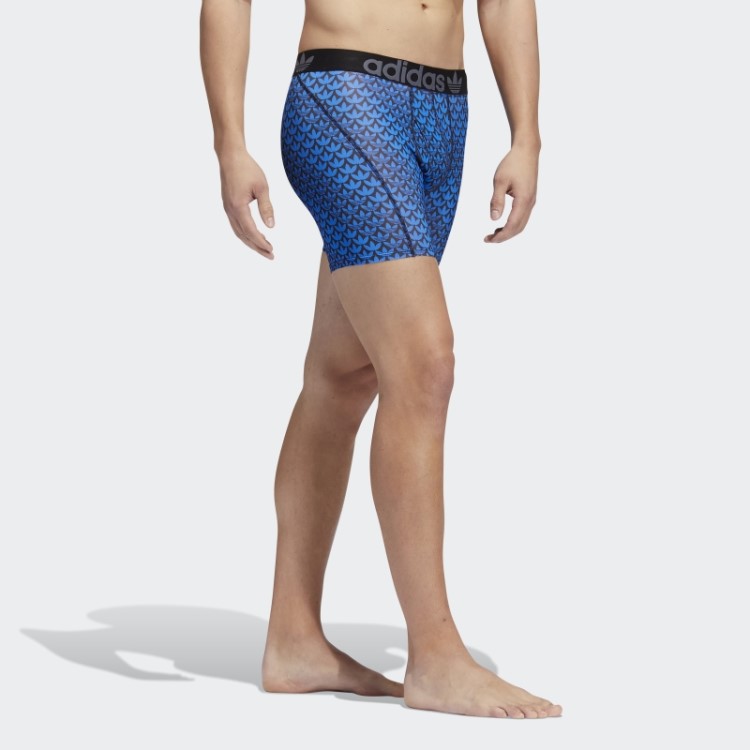 Cueca Boxer Adidas Trefoil 2 Pares Pássaro Azul