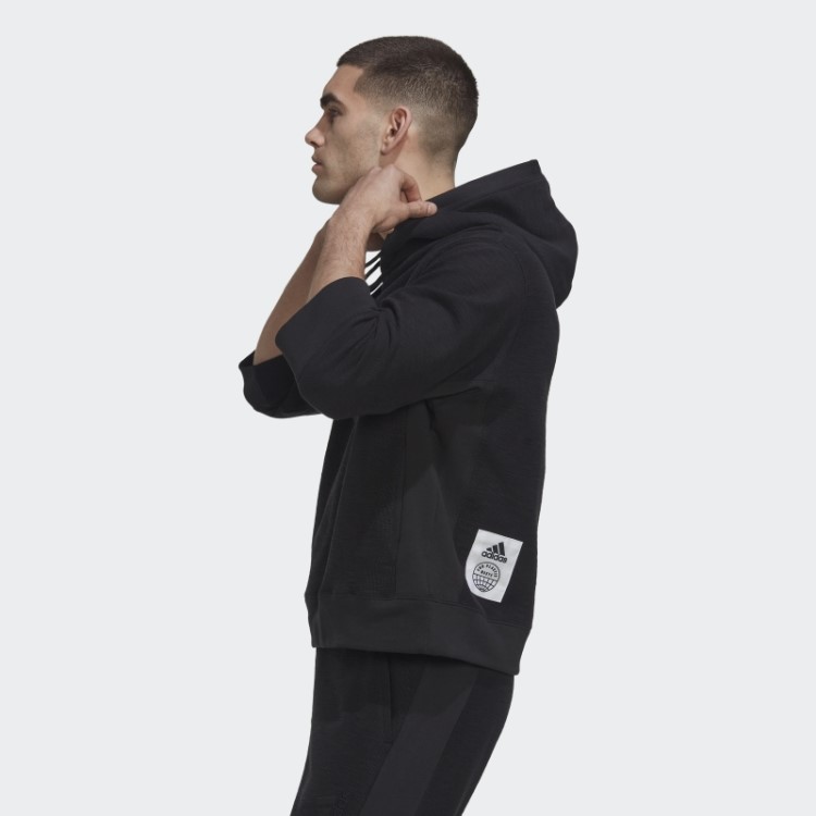 Moletom Com Capuz French Terry Invertido (gênero Neutro) Adidas Preto