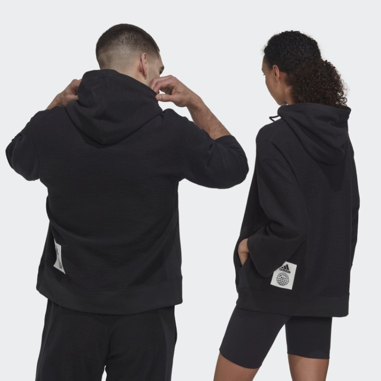 Moletom Com Capuz French Terry Invertido (gênero Neutro) Adidas Preto