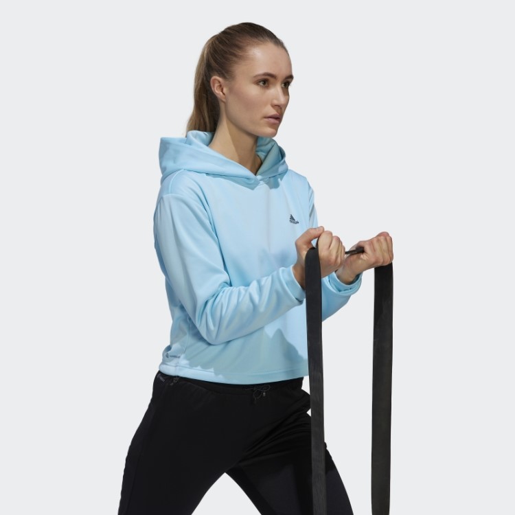 Moletom Aeroready Azul Adidas