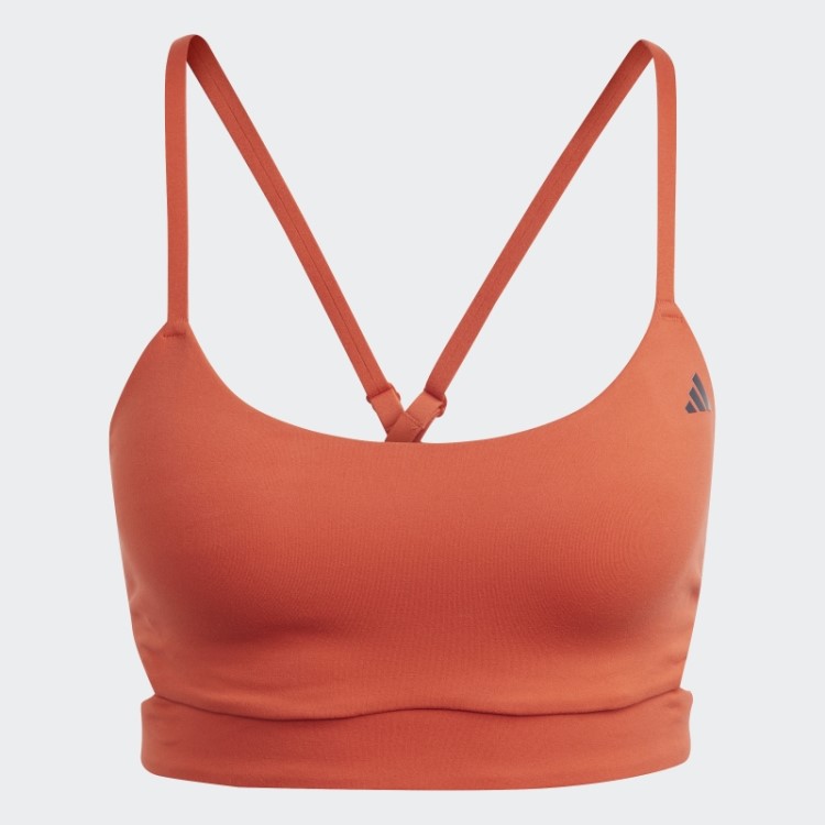 Sutiã Longline Vermelho Para Estúdio De Ioga Com Suporte De Luz Adidas