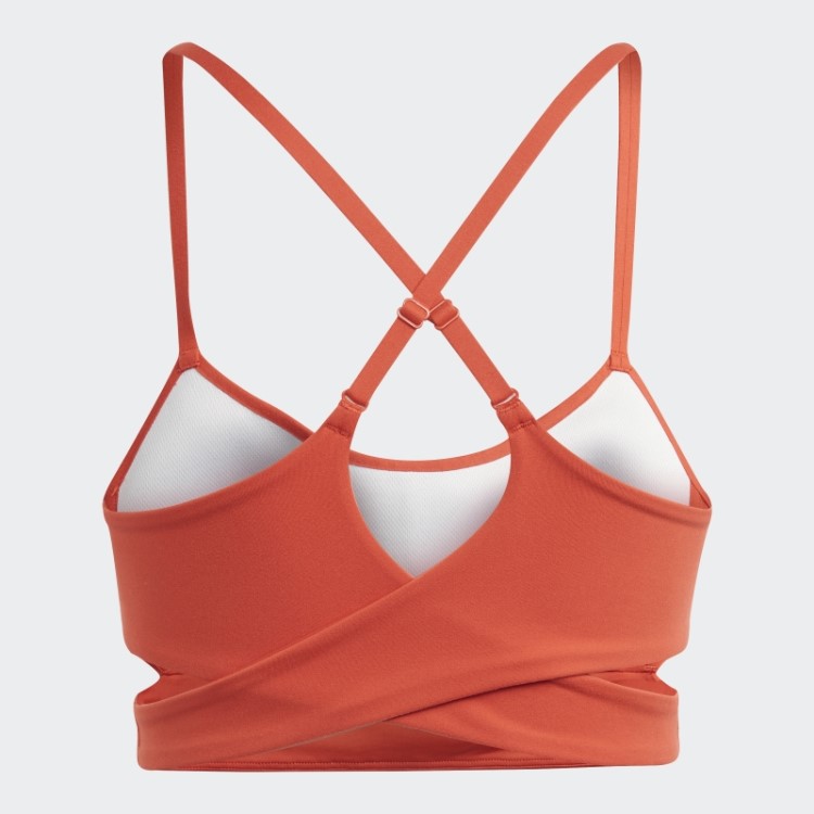 Sutiã Longline Vermelho Para Estúdio De Ioga Com Suporte De Luz Adidas