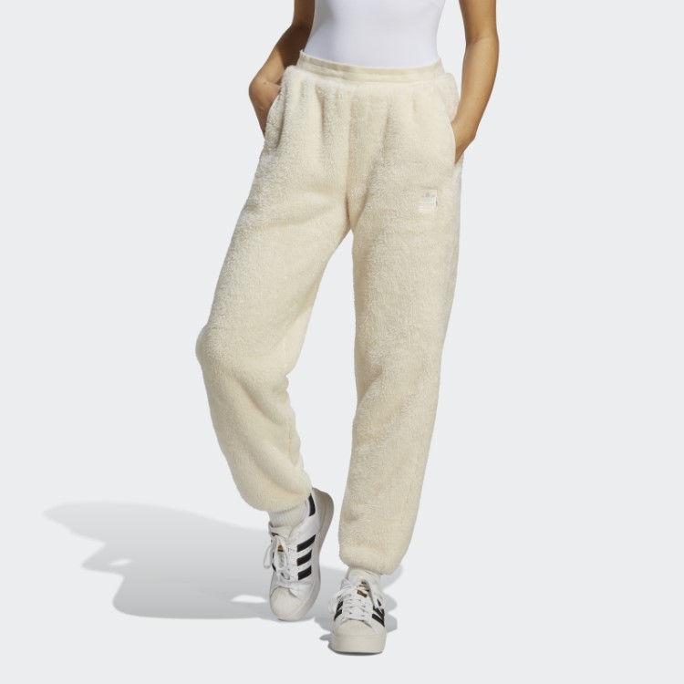 Adidas White Essentials + Calça De Pelúcia Fofa
