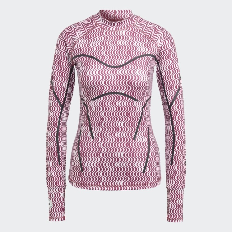 Branco Adidas By Stella Mccartney Truepurpose Estampado Manga Longa Quente