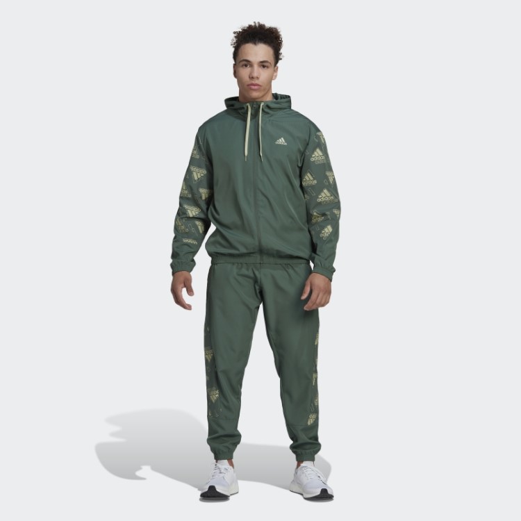 Fato De Treino Com Estampado Integral Verde óxido Adidas