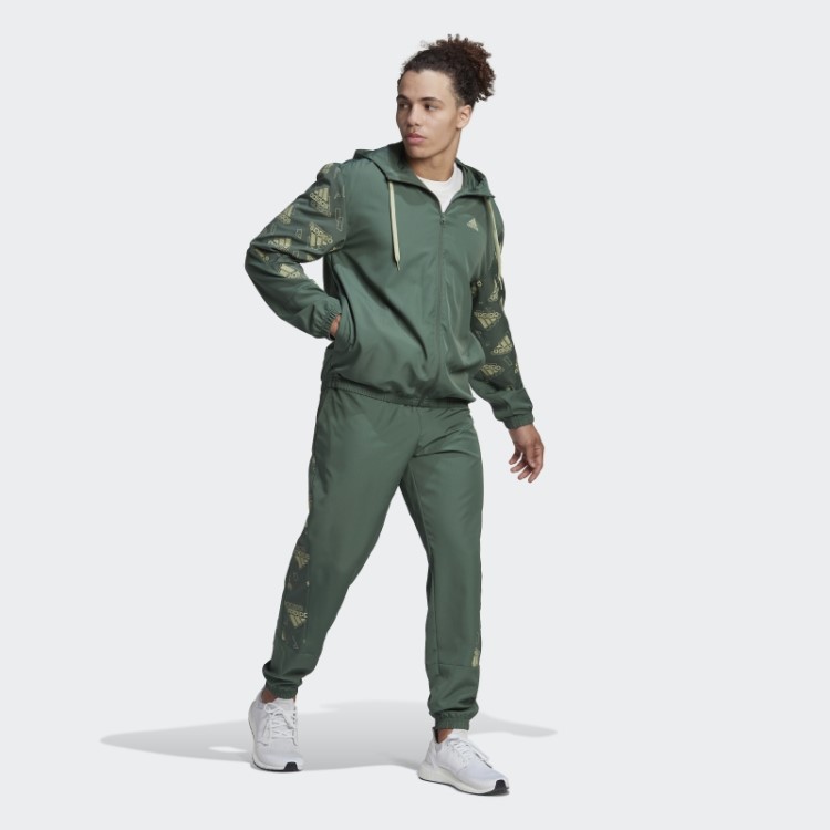 Fato De Treino Com Estampado Integral Verde óxido Adidas