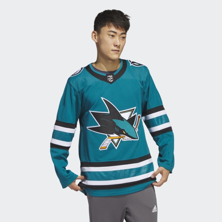 Camisa Dos Tubarões Casa Autêntica Adidas Azul Turquesa