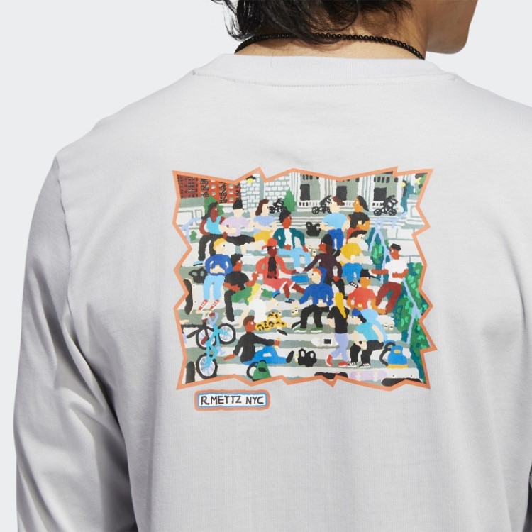 Mettz The Steps Camiseta Manga Longa Adidas Cinza