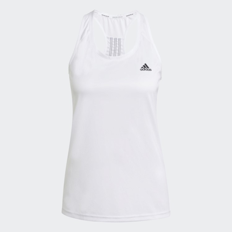 Adidas Branco Projetado Para Mover Regata Esportiva De 3 Listras