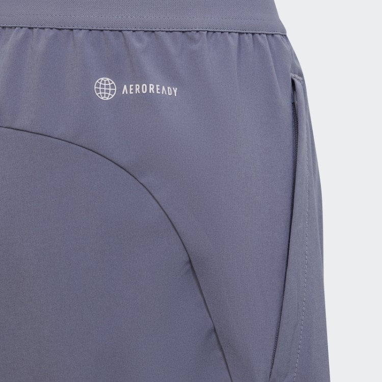 Adidas Train Icons Short Aeroready Logo Tecido Violeta Prateado