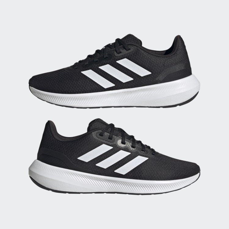Tênis De Corrida Baixo Adidas Runfalcon 3 Cloudfoam Preto