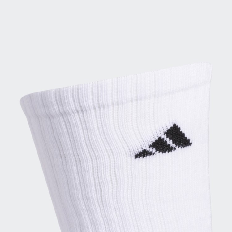 Tripulação Almofadada Atlética 6 Pares Adidas Branco