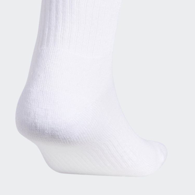 Tripulação Almofadada Atlética 6 Pares Adidas Branco