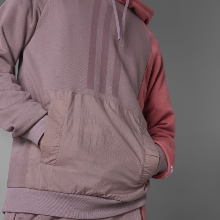 Moletom Adidas Colorblock French Terry Roxo