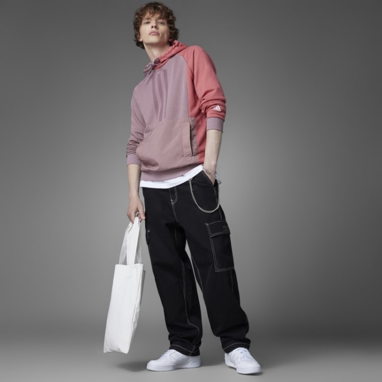 Moletom Adidas Colorblock French Terry Roxo