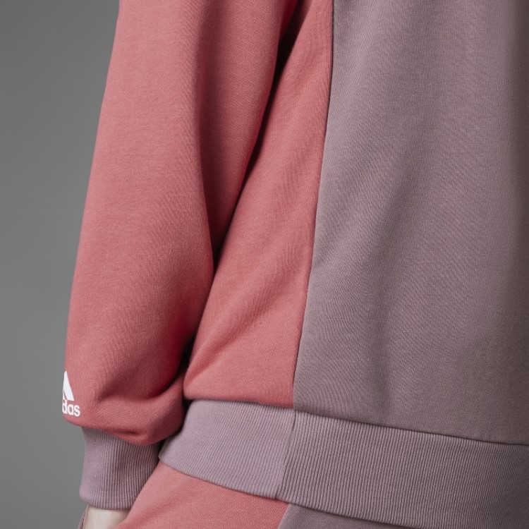 Moletom Adidas Colorblock French Terry Roxo