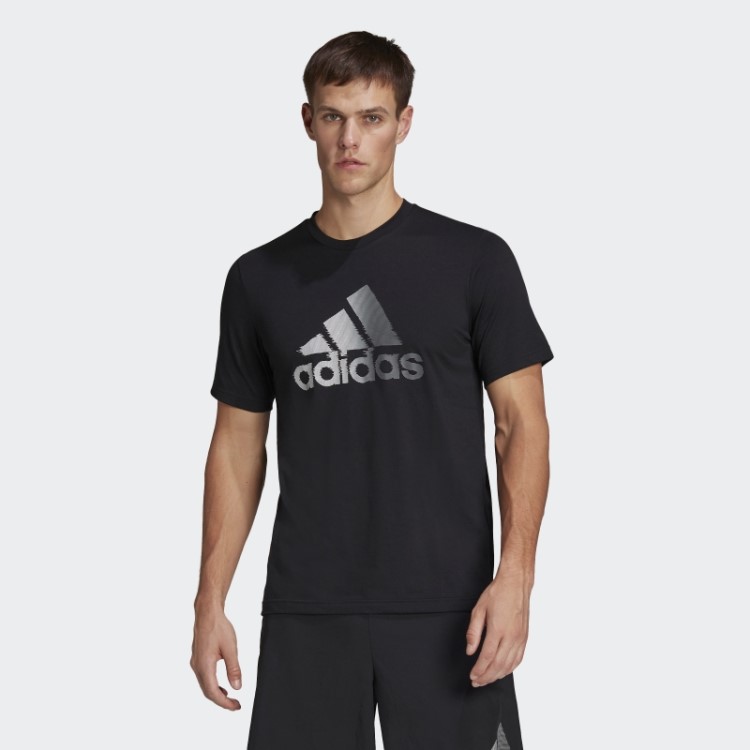 Camiseta Preta Com Logo Aeroready Projetada Para Mover Adidas