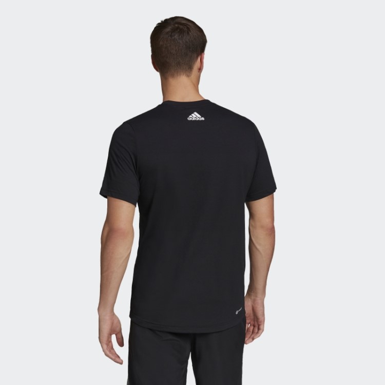 Camiseta Preta Com Logo Aeroready Projetada Para Mover Adidas