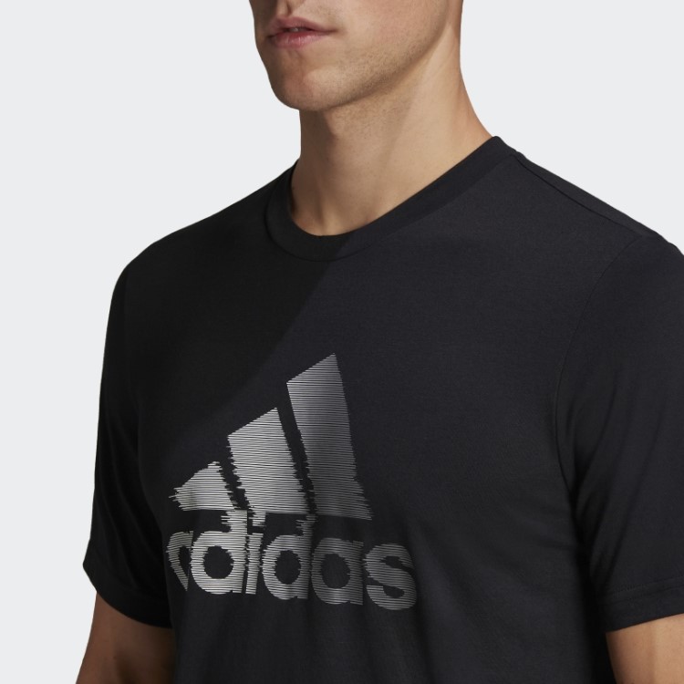 Camiseta Preta Com Logo Aeroready Projetada Para Mover Adidas