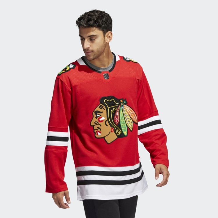 Adidas Red Blackhawks Home Autentic Jersey