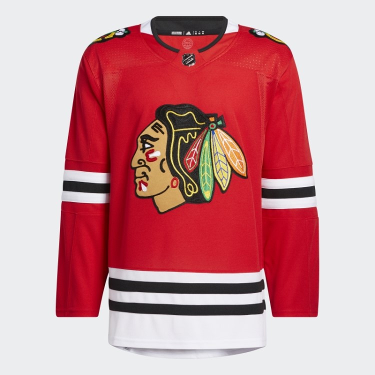 Adidas Red Blackhawks Home Autentic Jersey