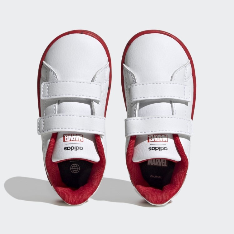 Sapatos De Velcro Adidas X Marvel Advantage Brancos Quentes