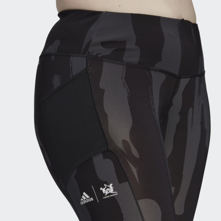 Meia-calça Adidas X Thebe Magugu Tênis New York 7/8 (tamanho Grande) Preto Quente