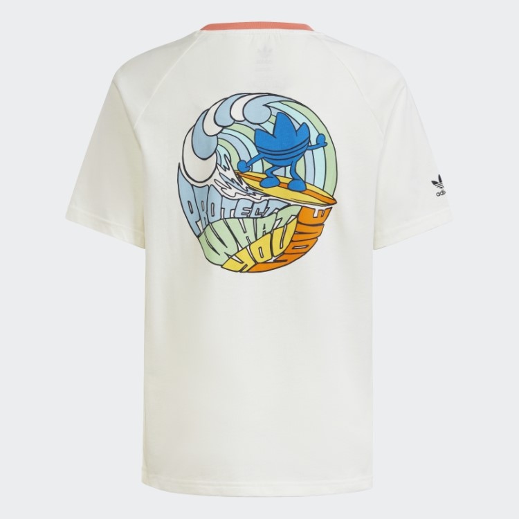 Camiseta Branca Com Estampa Gráfica Adidas