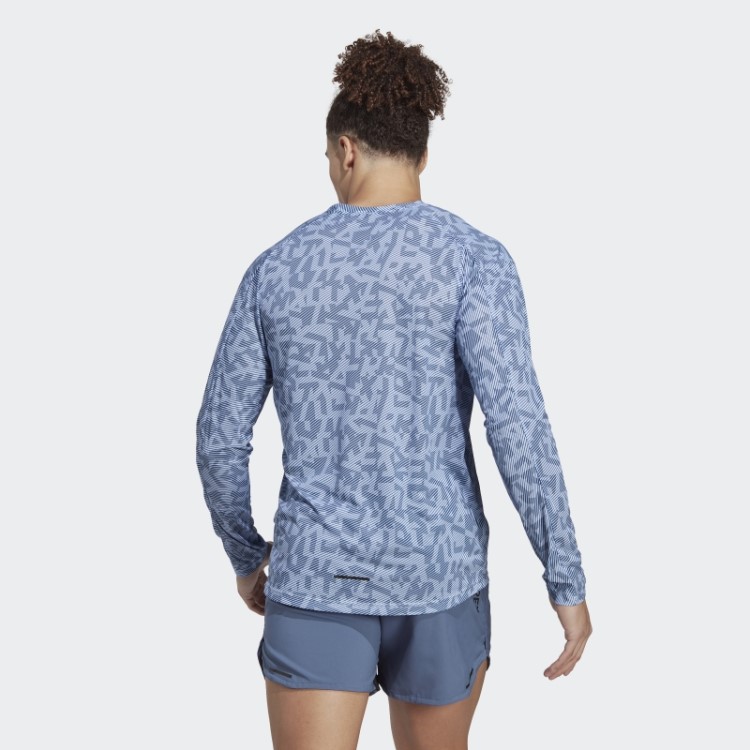 Camiseta De Manga Longa Adidas Terrex Trail Running Azul Dawn