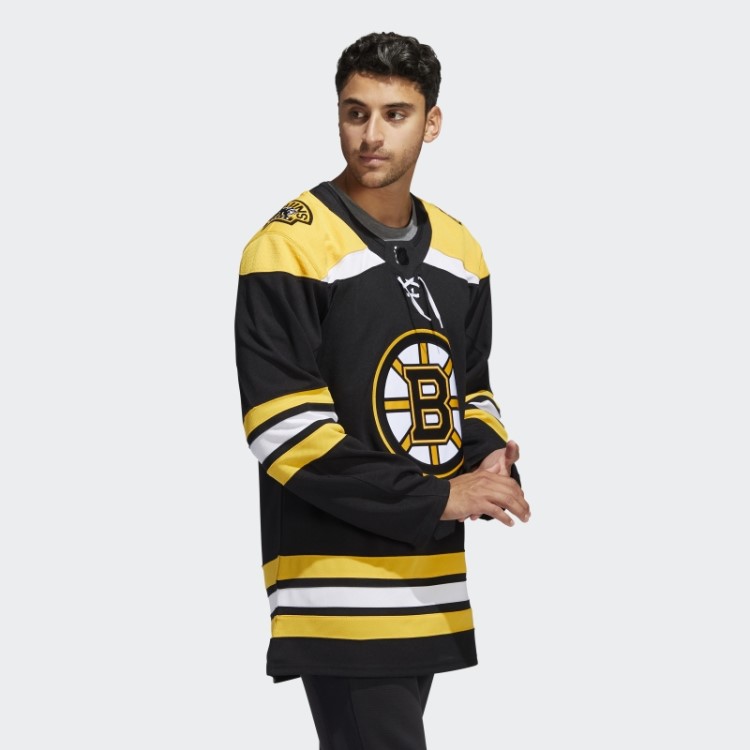 Bruins Home Autêntico Jersey Preto Adidas