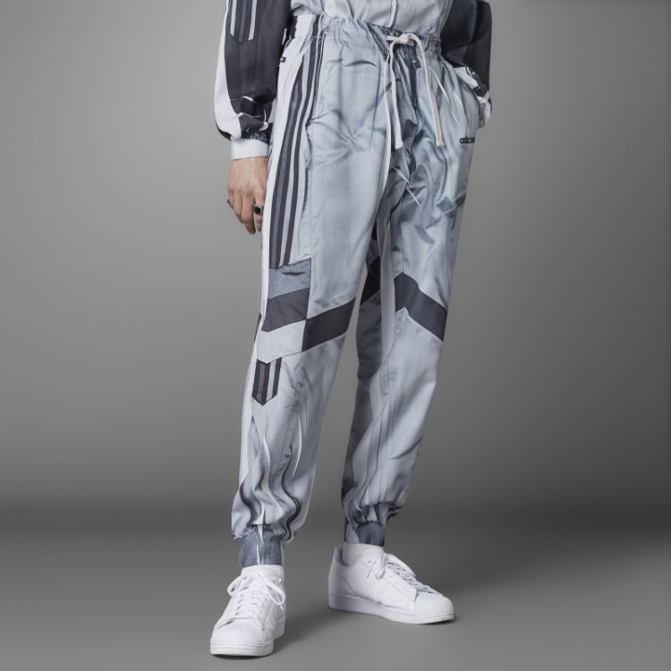 Calça Esportiva De Futebol Em Tecido Adidas Versão Azul Cinza