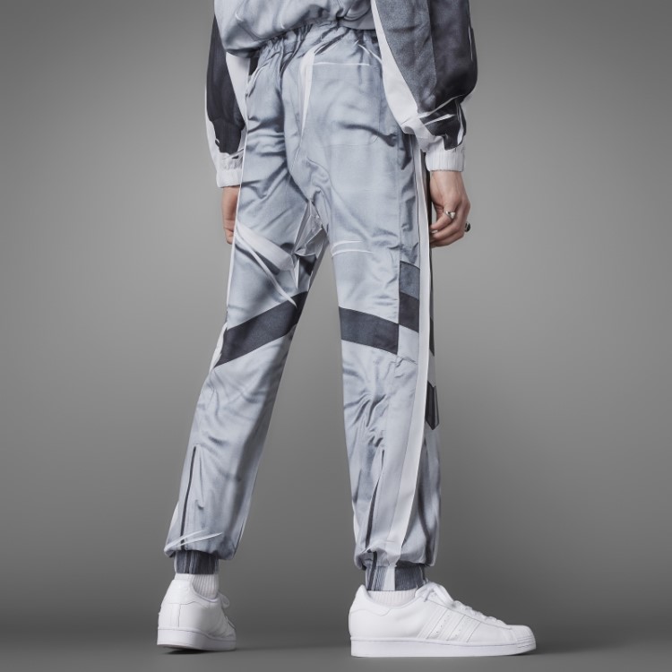 Calça Esportiva De Futebol Em Tecido Adidas Versão Azul Cinza