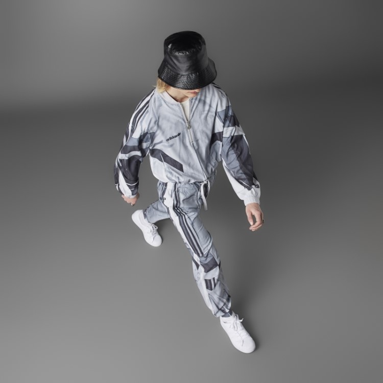 Calça Esportiva De Futebol Em Tecido Adidas Versão Azul Cinza