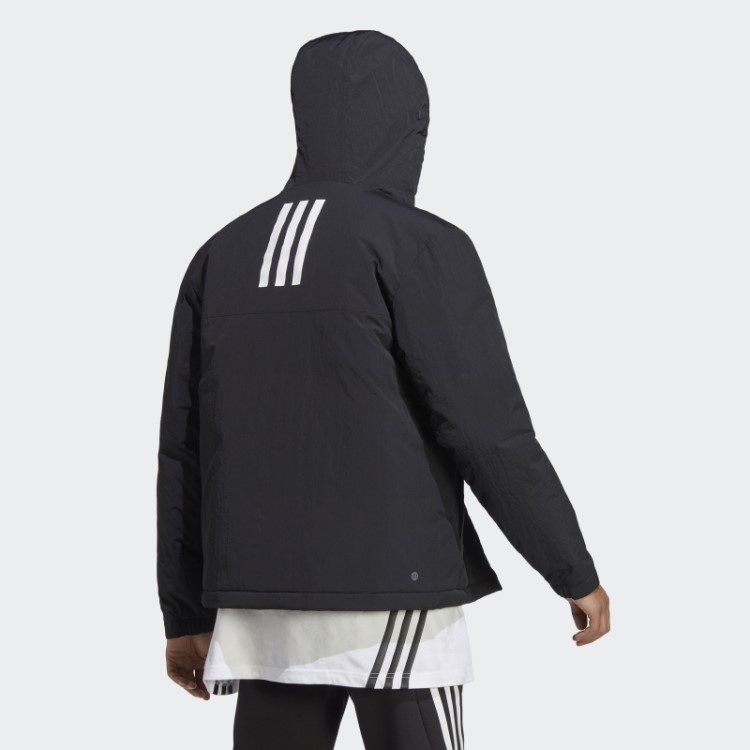 Jaqueta Com Capuz E Isolamento Resistente Preto Bsc Da Adidas