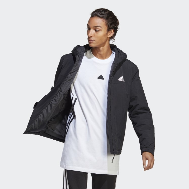 Jaqueta Com Capuz E Isolamento Resistente Preto Bsc Da Adidas