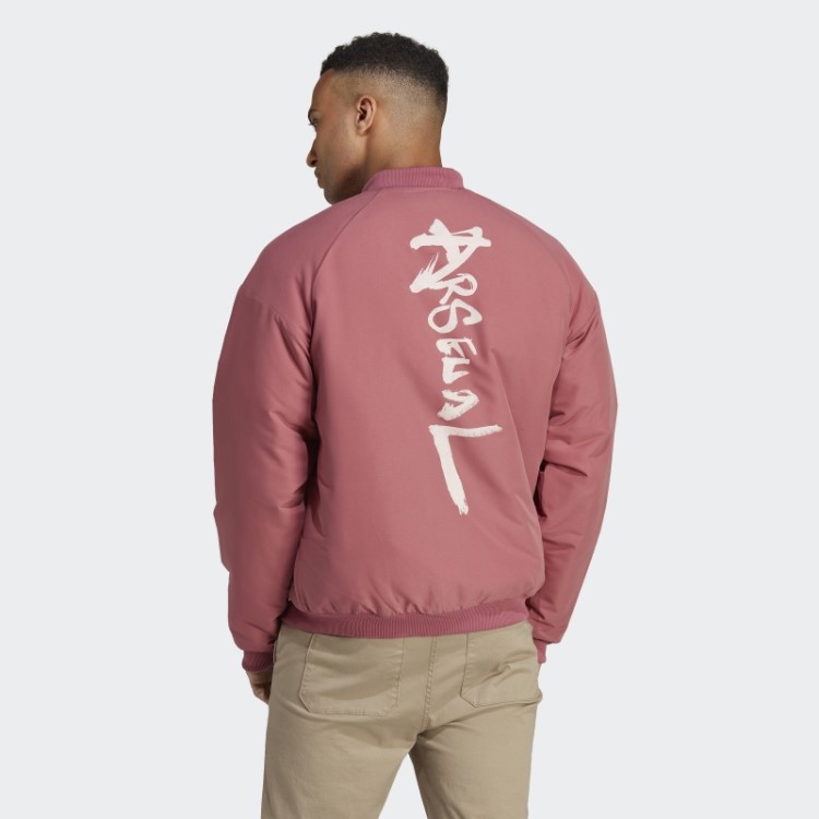 Jaqueta Acolchoada Arsenal Chinese Story Rosa Adidas