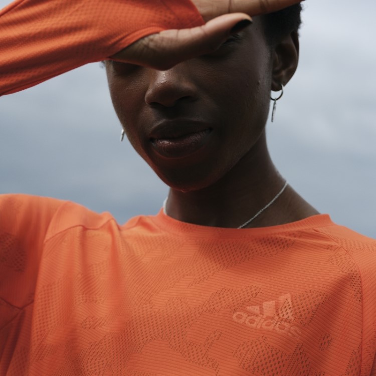 Feito Para Ser Refeito Camiseta Manga Longa Laranja Adidas